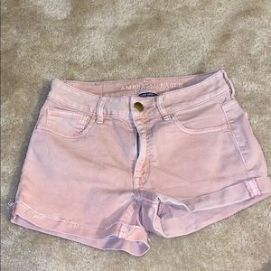 American eagle pink-washed Jean shorts
